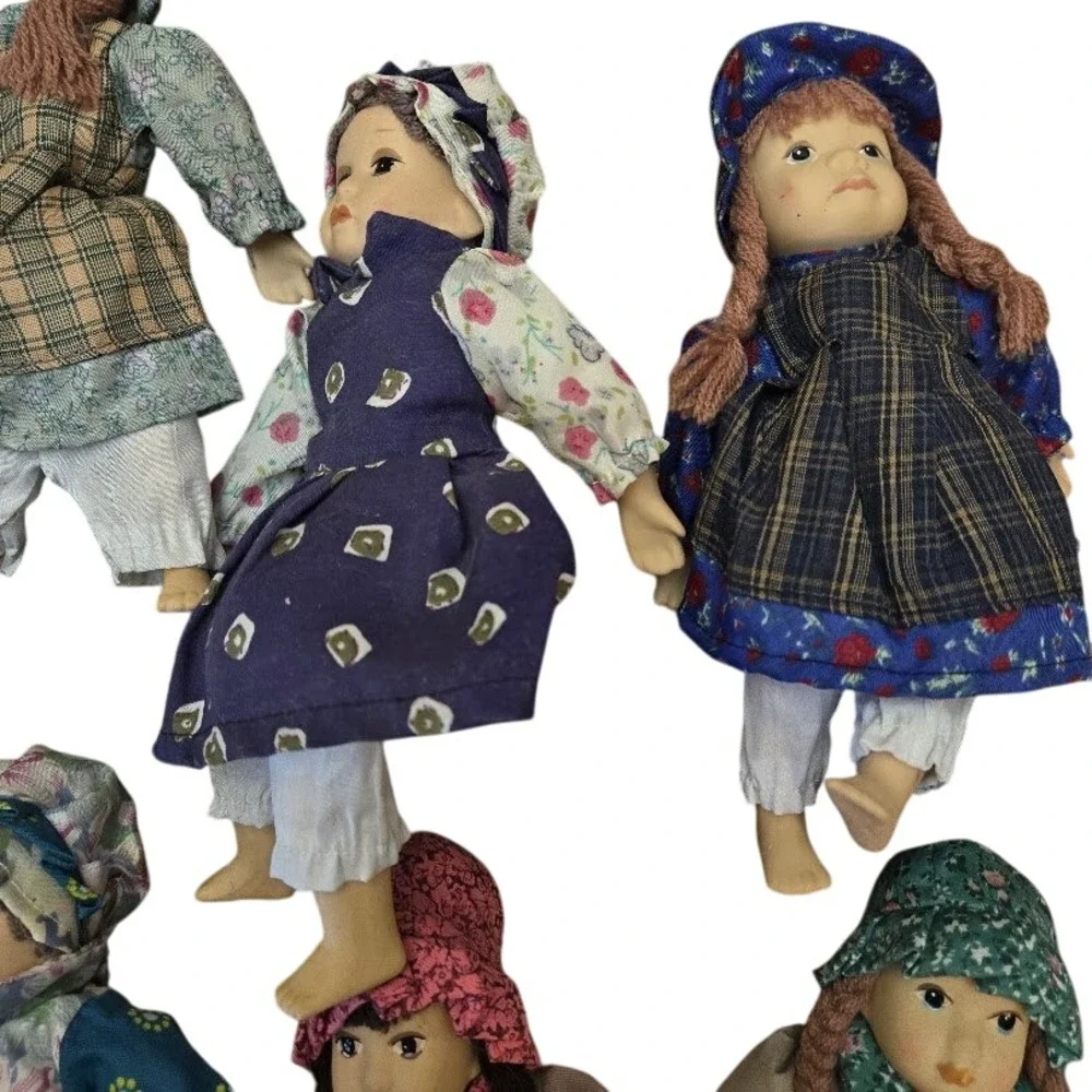 Americana Collection‎ Hand Painted Porcelain Children Dolls Lot 9 Vintage Style